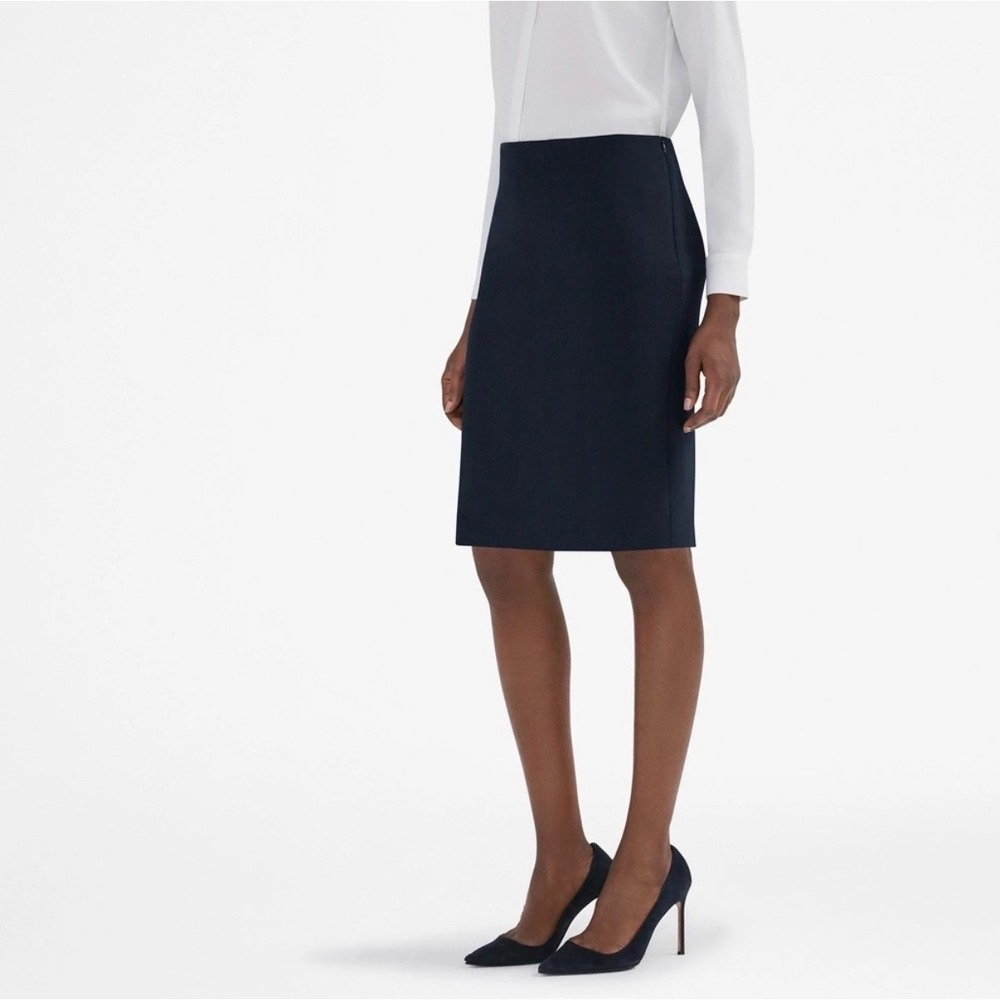 MM.LaFleur Boho Pencil Skirt Galaxy Blue Navy Size 8